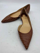 Pre-Owned Christian Louboutin Tan Size 9 D'orsay Flats | True Fashionistas.