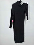 Pre-Owned Enza Costa Grey Size Medium Knit Midi Long Sleeve Dress | True Fashionistas.