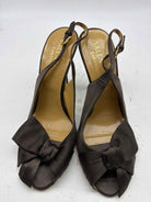 Pre-Owned Valentino Brown Size 7.5 Slingback Heels | True Fashionistas.