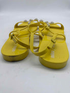 Pre-Owned Melissa + Jason W Yellow Size 10 Jelly Thong Sandals | True Fashionistas.