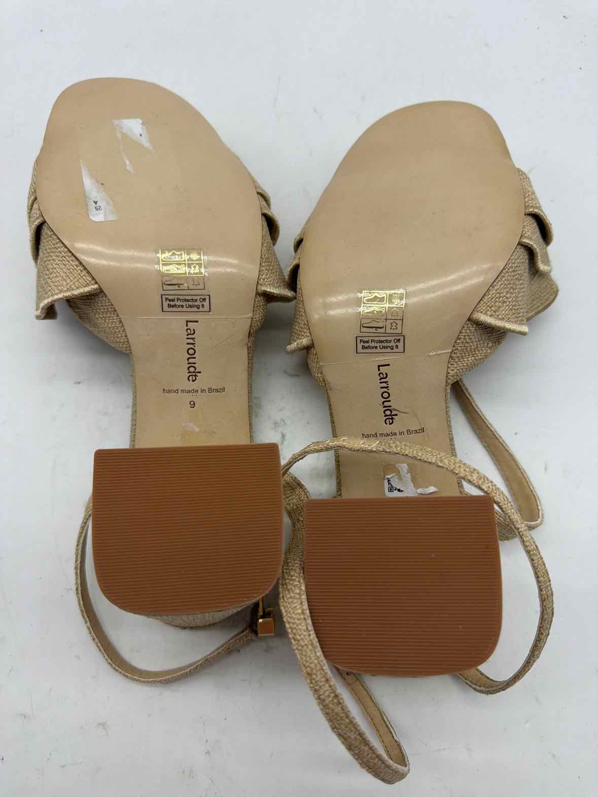 Pre-Owned Larroude Tan Size 9 Strappy Heels | True Fashionistas.