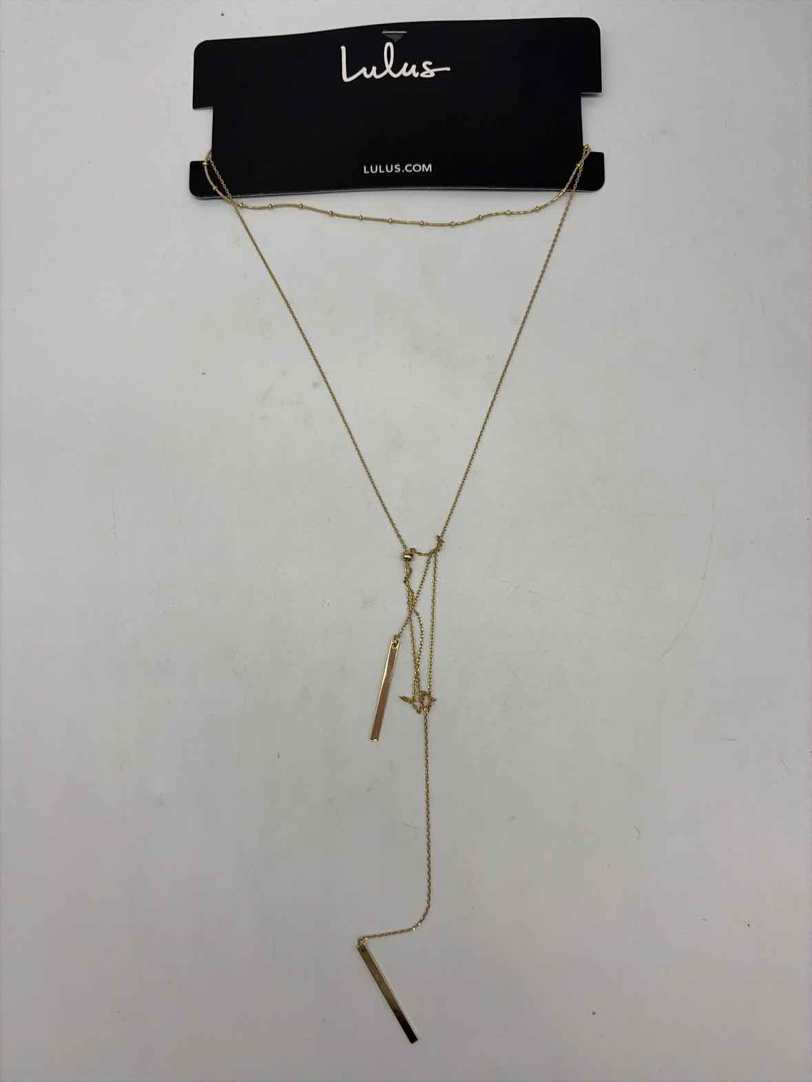 Lulus Gold Y Necklace Strand Necklace | True Fashionistas.