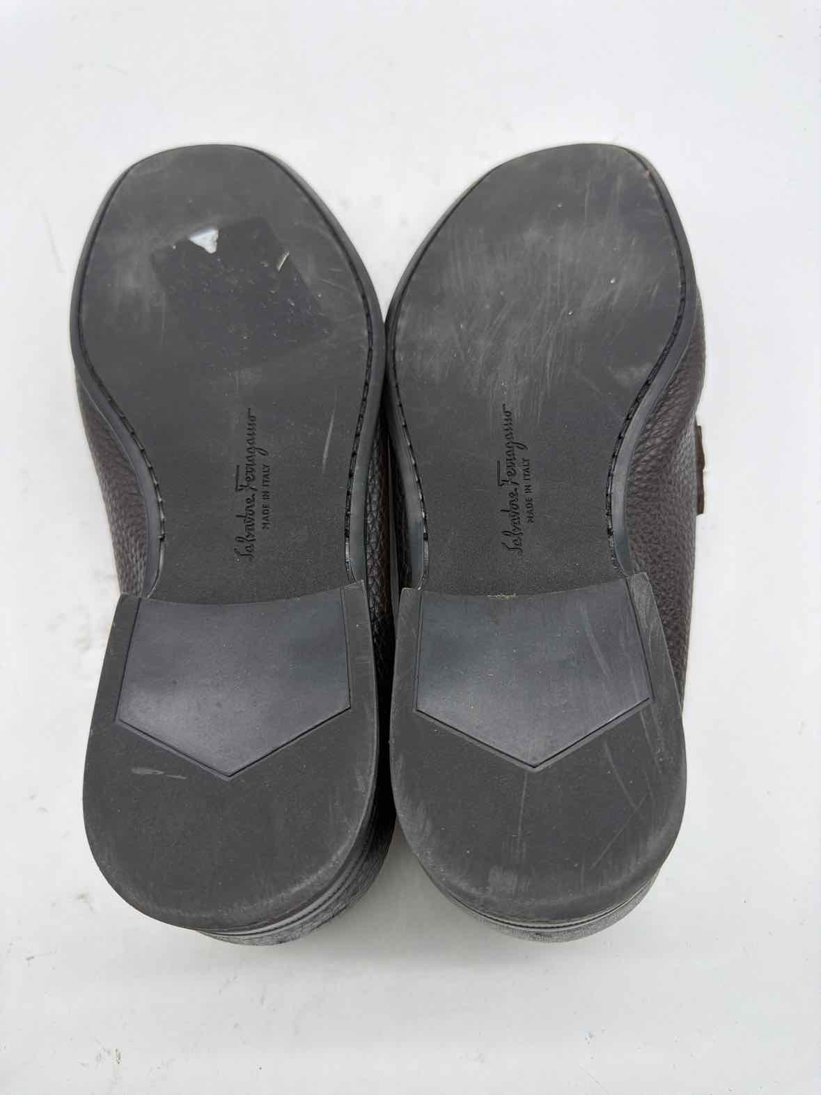 Pre-Owned Salvatore Ferragamo Black 5.5 Leather Slip On Men's Dress Shoes | True Fashionistas.