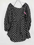 Pre-Owned Caroline Constas Black Size Large Polka Dot Short Long Sleeve Dress | True Fashionistas.