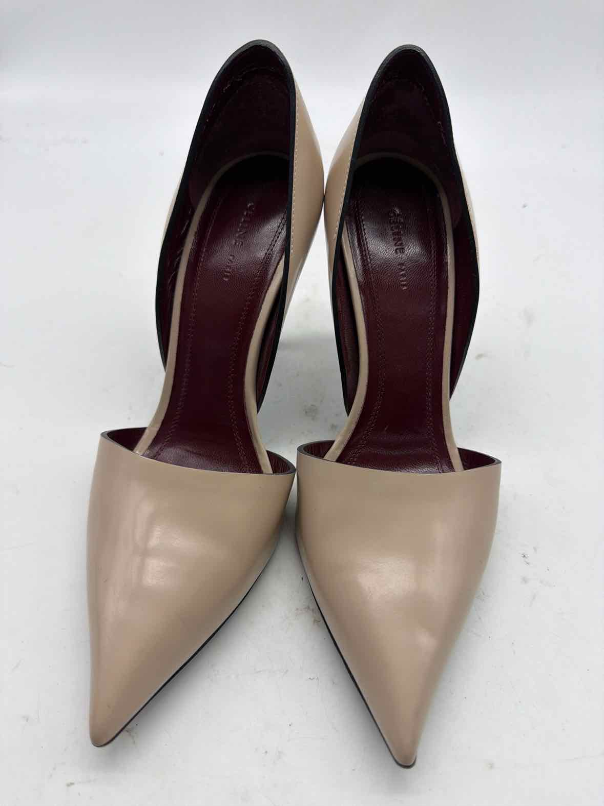 Pre-Owned Celine Tan Size 35 D'orsay Heels | True Fashionistas.