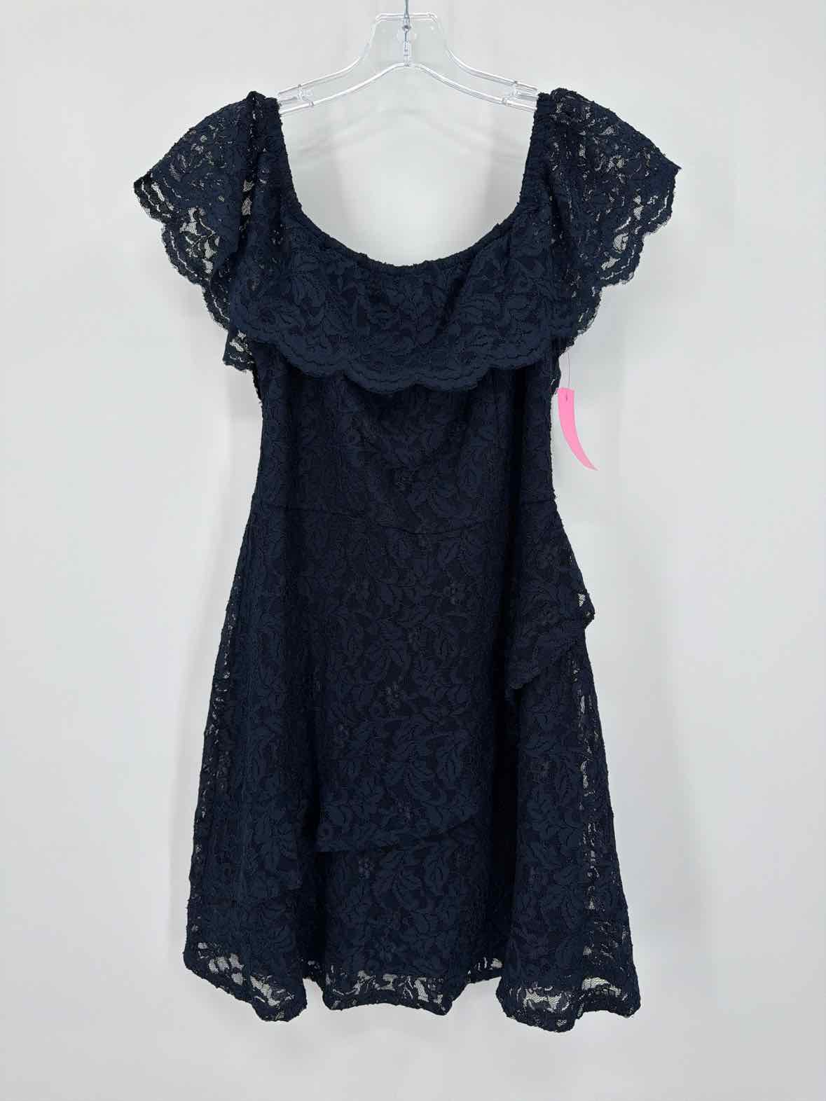 Pre-Owned Xtraordinary Navy Size 11 Lace Short Sleeveless Dress | True Fashionistas.