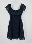 Pre-Owned Xtraordinary Navy Size 11 Lace Short Sleeveless Dress | True Fashionistas.