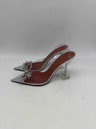 Pre-Owned Amina Muaddi Clear Size 38 Slingback Heels | True Fashionistas.
