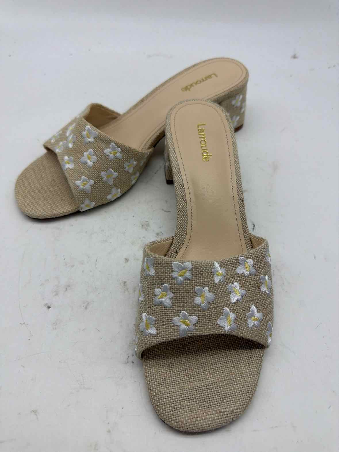 Pre-Owned Larroude Tan Size 8 Mule Heels | True Fashionistas.