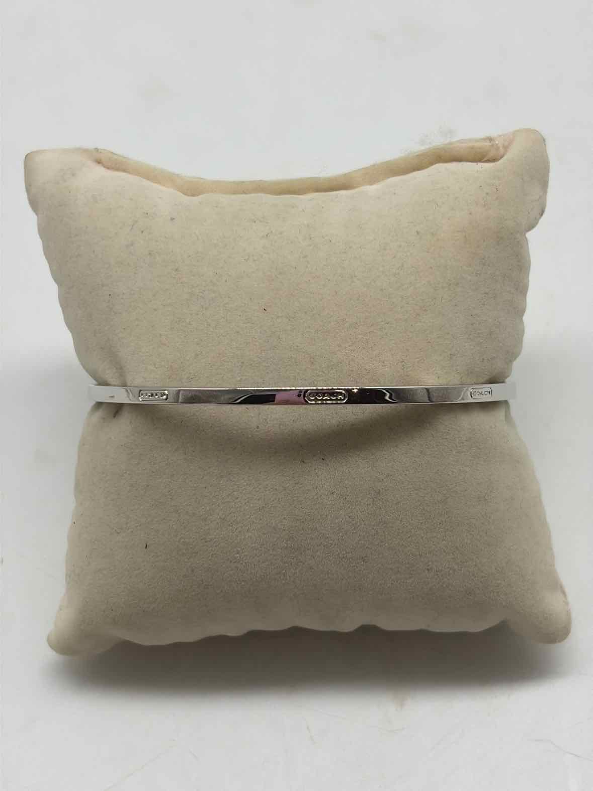 Coach Silver Thin Bangle Bracelet | True Fashionistas.