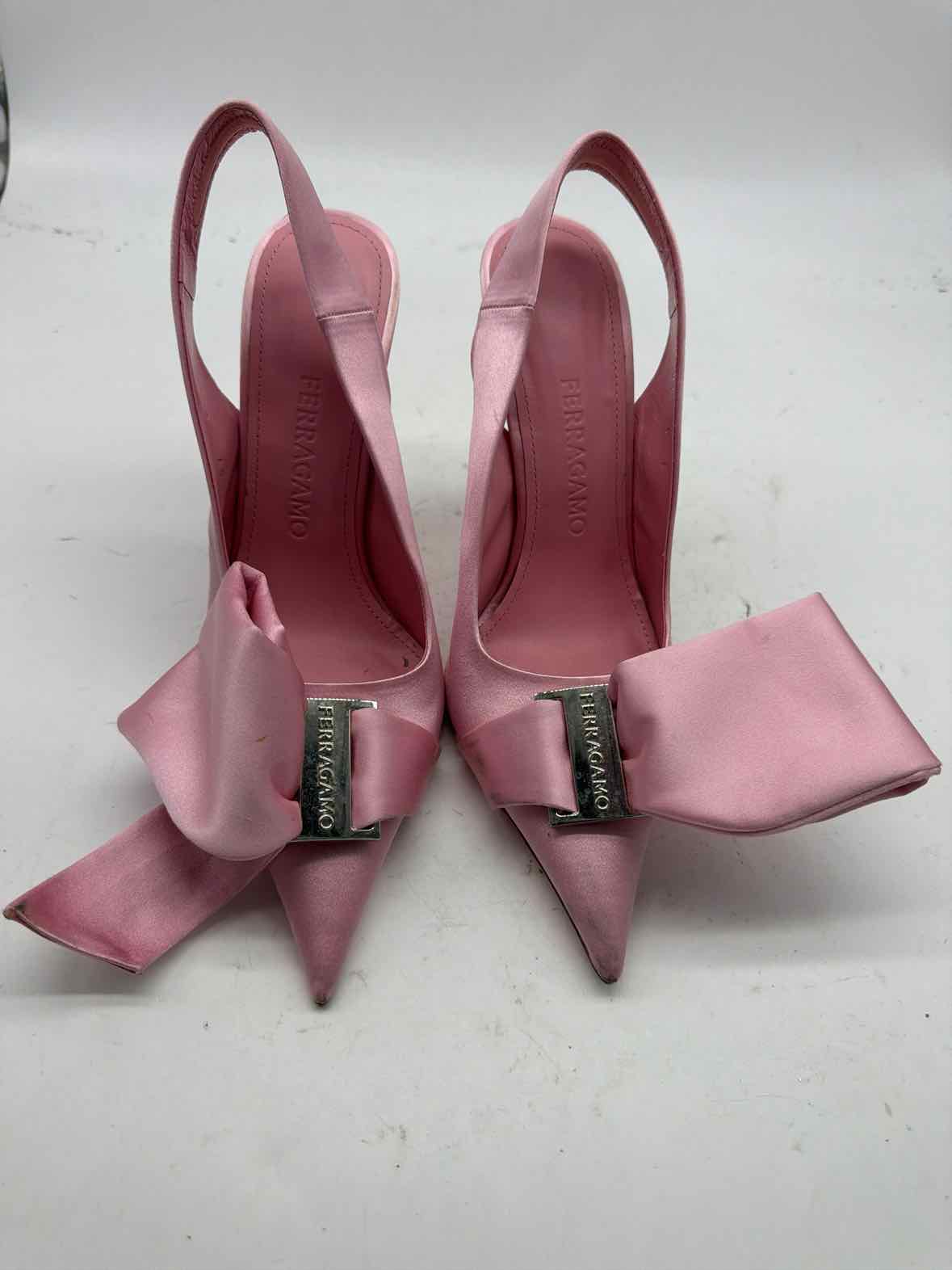 Pre-Owned Salvatore Ferragamo Pink Size 9 Slingback Heels | True Fashionistas.