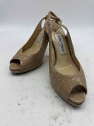 Pre-Owned Jimmy Choo Tan Size 6 Slingback Heels | True Fashionistas.