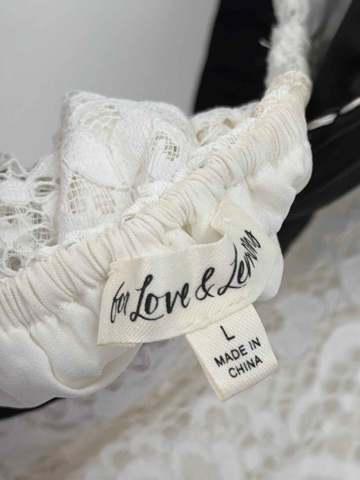 For Love & Lemons White Size Large Lace Cocktail Short Sleeveless Dress | True Fashionistas.