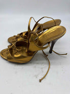 Pre-Owned Gucci Gold Size 6 Strappy Heels | True Fashionistas.