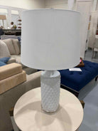 White Ceramic Table Lamp | True Fashionistas.