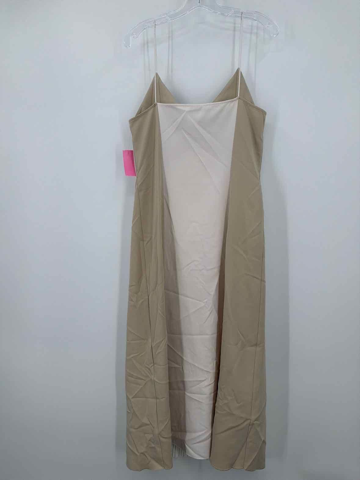 Pre-Owned Zara Tan Size Small Midi Sleeveless Dress | True Fashionistas.