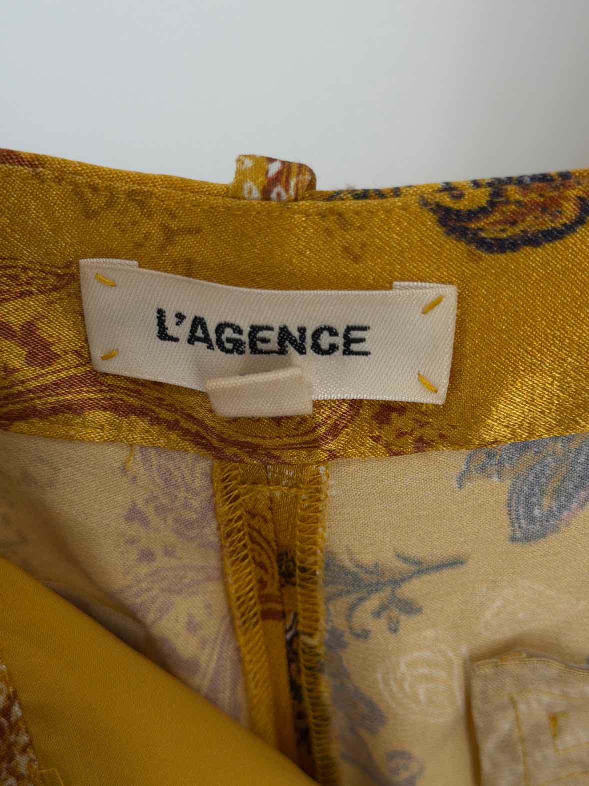 Pre-Owned L'Agence Yellow Size 4 Printed Pants | True Fashionistas.
