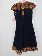 Pre-Owned Valentino Navy Size 45 Lace Cocktail Short Short Sleeve Dress | True Fashionistas.