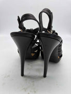 Pre-Owned Miu Miu Black Size 9 Strappy Heels | True Fashionistas.