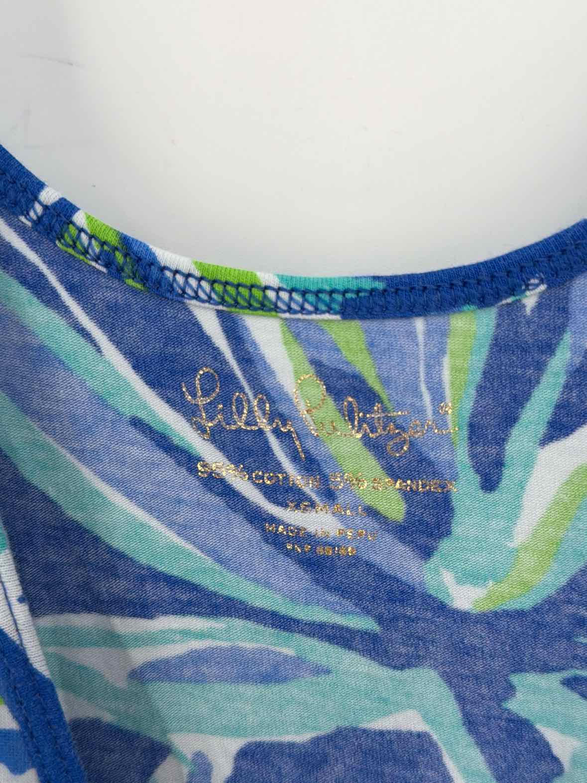 Pre-Owned Lilly Pulitzer Blue Size XS Tank Top | True Fashionistas.
