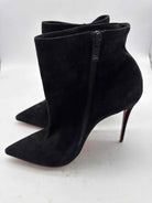 Pre-Owned Christian Louboutin Black Size 9.5 Suede Ankle Boot Boots | True Fashionistas.
