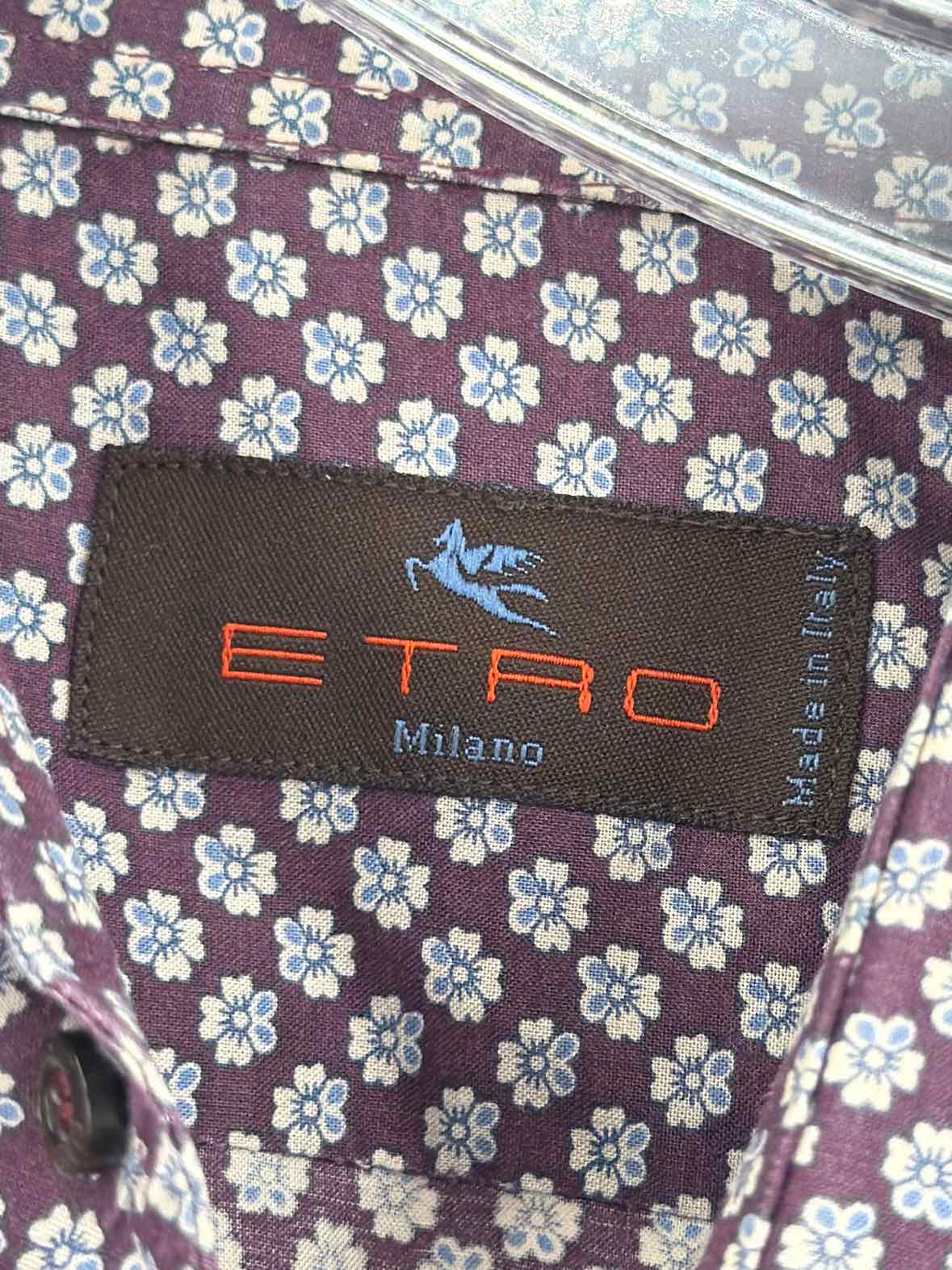 Pre-Owned Etro Purple 42 Men's Long Sleeve Shirt | True Fashionistas.