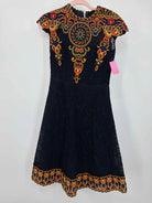 Pre-Owned Valentino Navy Size 45 Lace Cocktail Short Short Sleeve Dress | True Fashionistas.