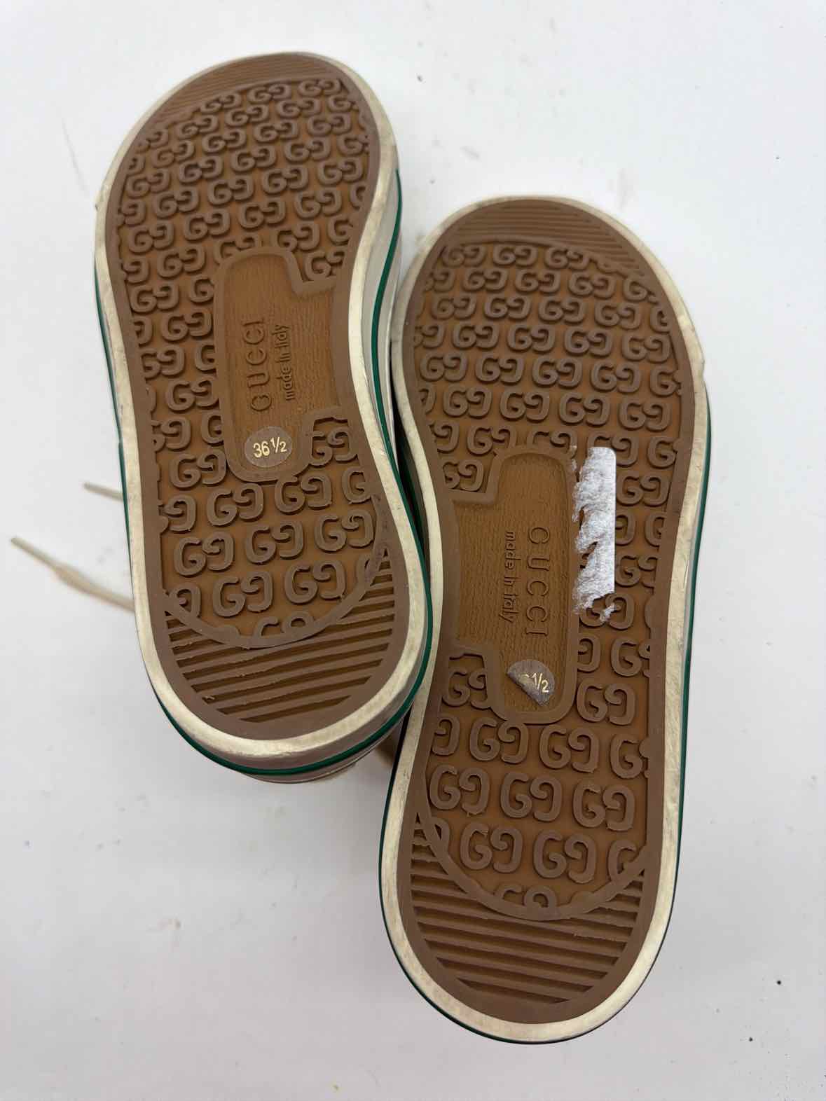 Pre-Owned Gucci Yellow Size 36.5 Canvas Athletic Shoes | True Fashionistas.