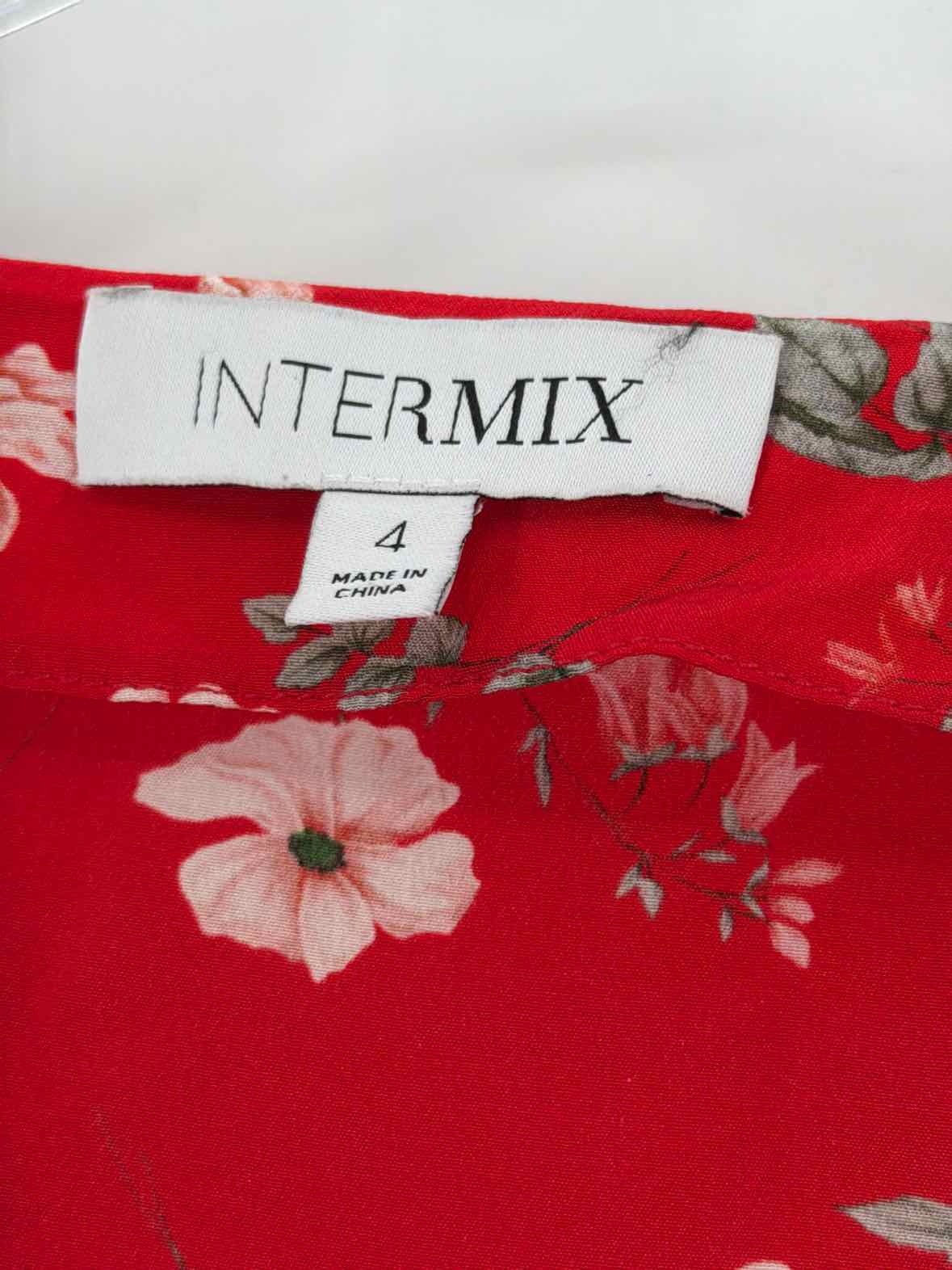 Pre-Owned Intermix Red Size 4 Blouse | True Fashionistas.