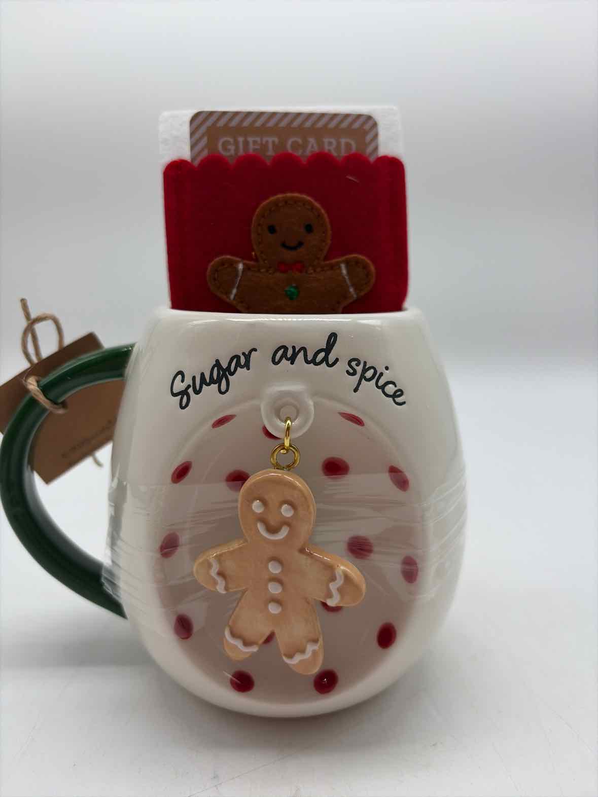 White Christmas Mug with Gift Card Holder Gingerbread | True Fashionistas.