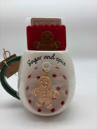 White Christmas Mug with Gift Card Holder Gingerbread | True Fashionistas.