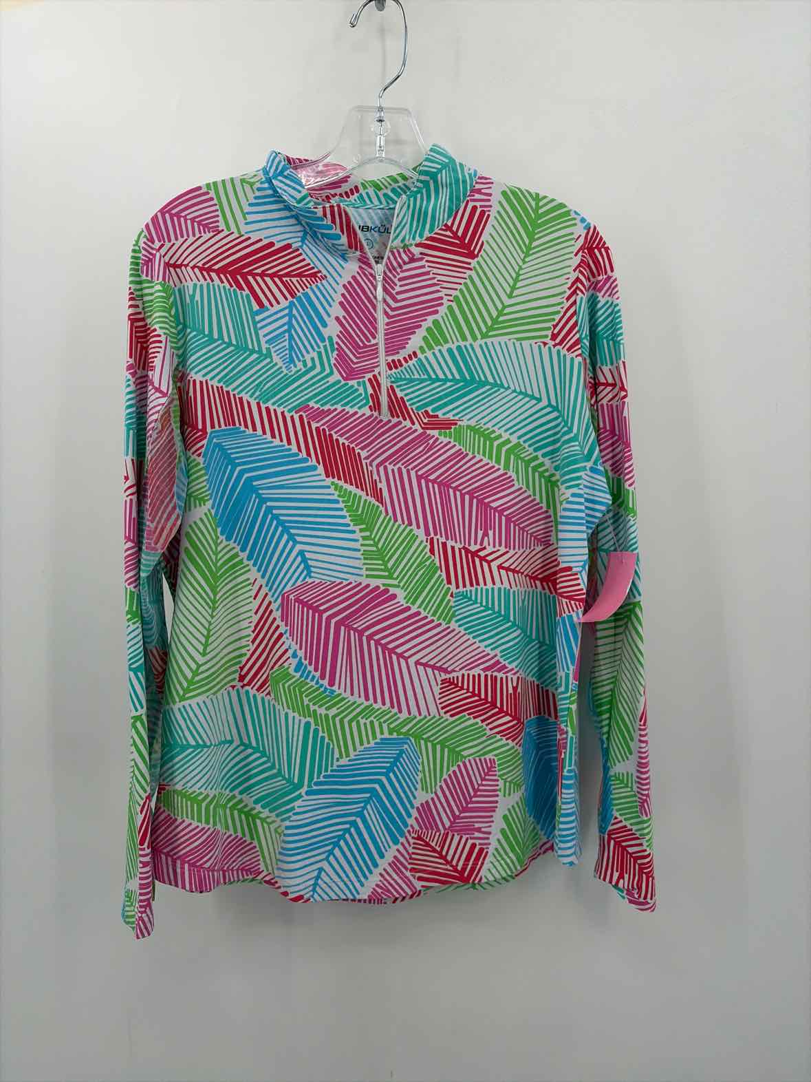 Ibkul Blue Size Large Athletic Long Sleeve | True Fashionistas.