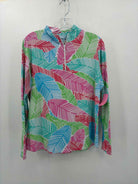 Ibkul Blue Size Large Athletic Long Sleeve | True Fashionistas.