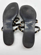 Pre-Owned Valentino Black Size 39 Jelly Rockstud Thong Sandals | True Fashionistas.