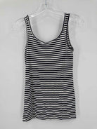 Pre-Owned Halogen Navy Size Small Stripe Tank Top | True Fashionistas.