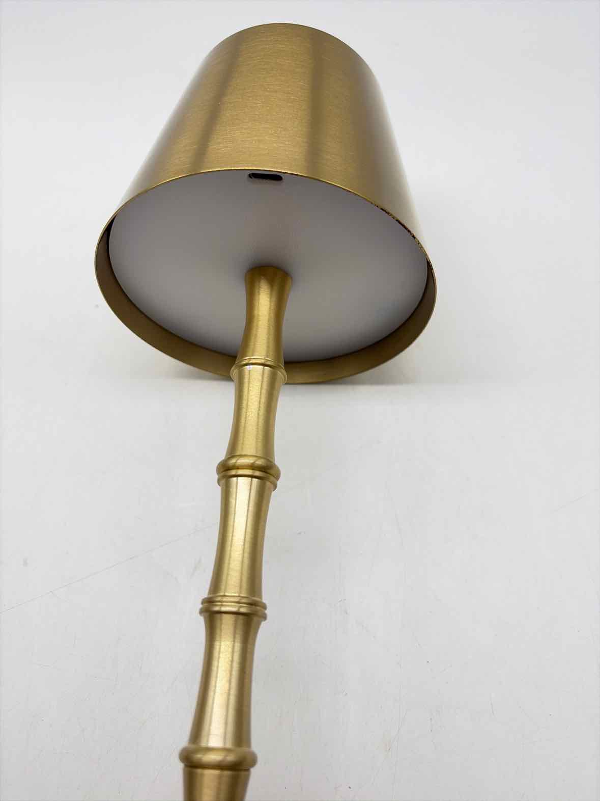 Gold Cordless Rechargeable Bamboo Table Lamp | True Fashionistas.