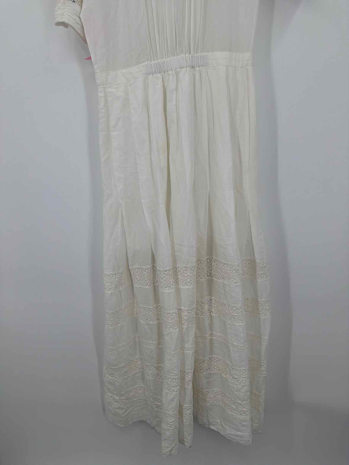 Pre-Owned Love Shack Fancy White Size XS Long Short Sleeve Dress | True Fashionistas.