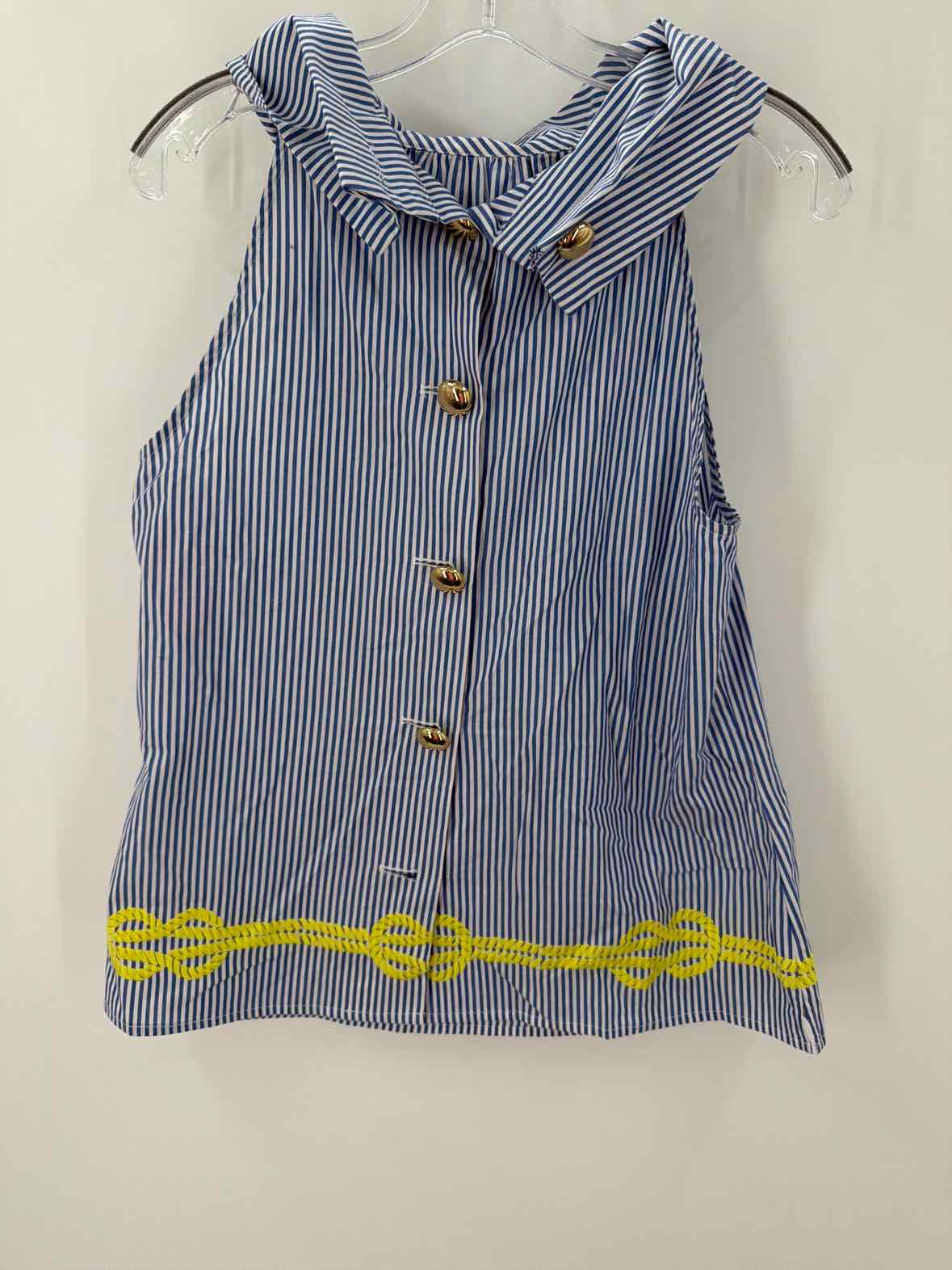 Pre-Owned Sail To Sable Blue Size Medium Stripe Tank Top | True Fashionistas.