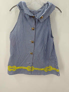 Pre-Owned Sail To Sable Blue Size Medium Stripe Tank Top | True Fashionistas.