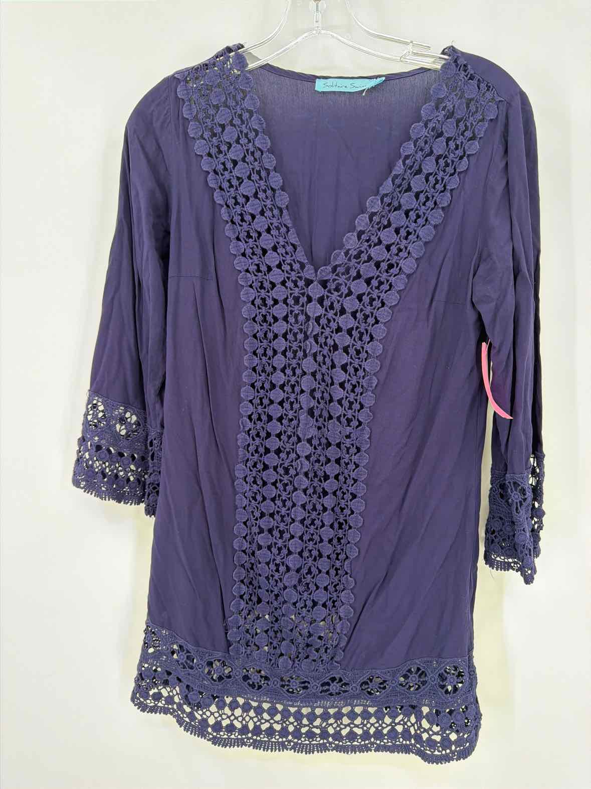 Pre-Owned Solitaire Navy Size Small Coverup | True Fashionistas.