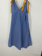 Pre-Owned Matilda Jane Blue Size Small Stripe Midi Sleeveless Dress | True Fashionistas.