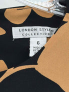 Pre-Owned London Times Black Size 6 Short Long Sleeve Dress | True Fashionistas.