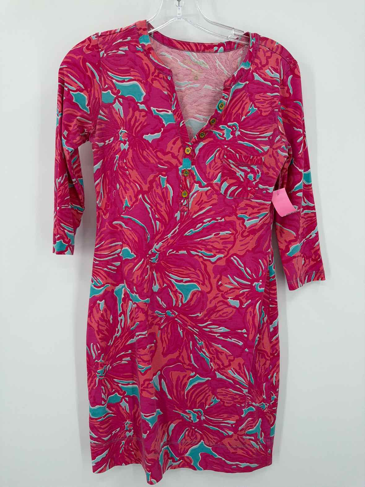 Pre-Owned Lilly Pulitzer Pink Size XS Short Long Sleeve Dress | True Fashionistas.