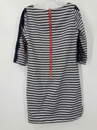 Pre-Owned Eliza J Blue Size 6 Stripe Short Long Sleeve Dress | True Fashionistas.