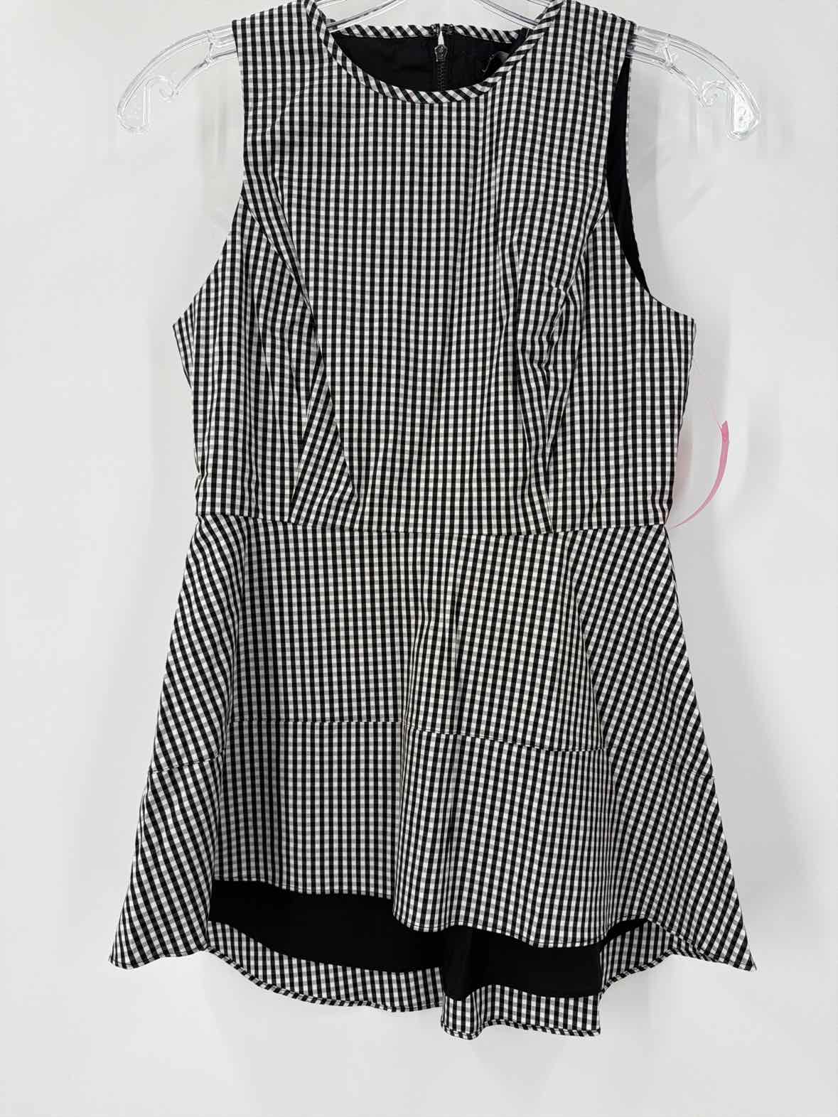 Pre-Owned WHBM Black Size 0 Check Tank Top | True Fashionistas.