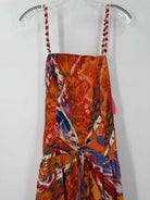 Pre-Owned Farm Rio Orange Size XS Long Sleeveless Dress | True Fashionistas.