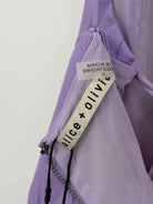 Pre-Owned Alice + Olivia Purple Size 4 Faux Leather Short Sleeveless Dress | True Fashionistas.