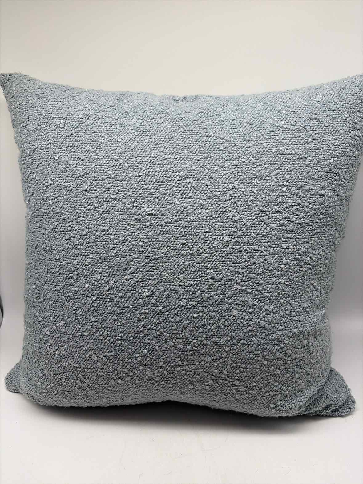 Blue Bouclke Fabric Pillow | True Fashionistas.