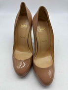 Pre-Owned Christian Louboutin Tan Size 10 Patent Leather Pump Heels | True Fashionistas.