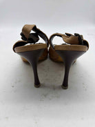 Pre-Owned Manolo Blahnik Tan Size 8.5 Slingback Heels | True Fashionistas.